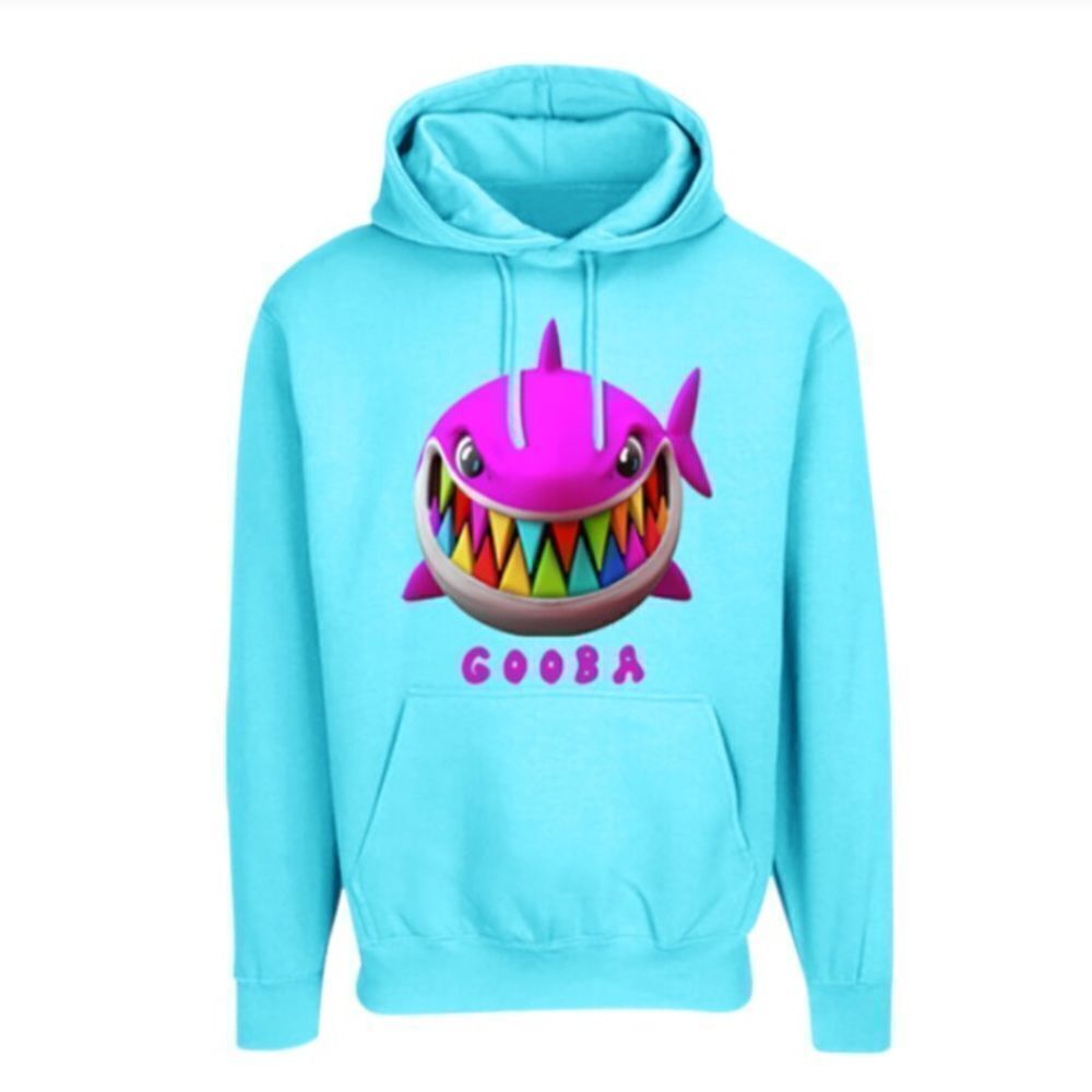 6ix9ine Blue Shark Print Gooba Size Medium Hoodie New Without Tag